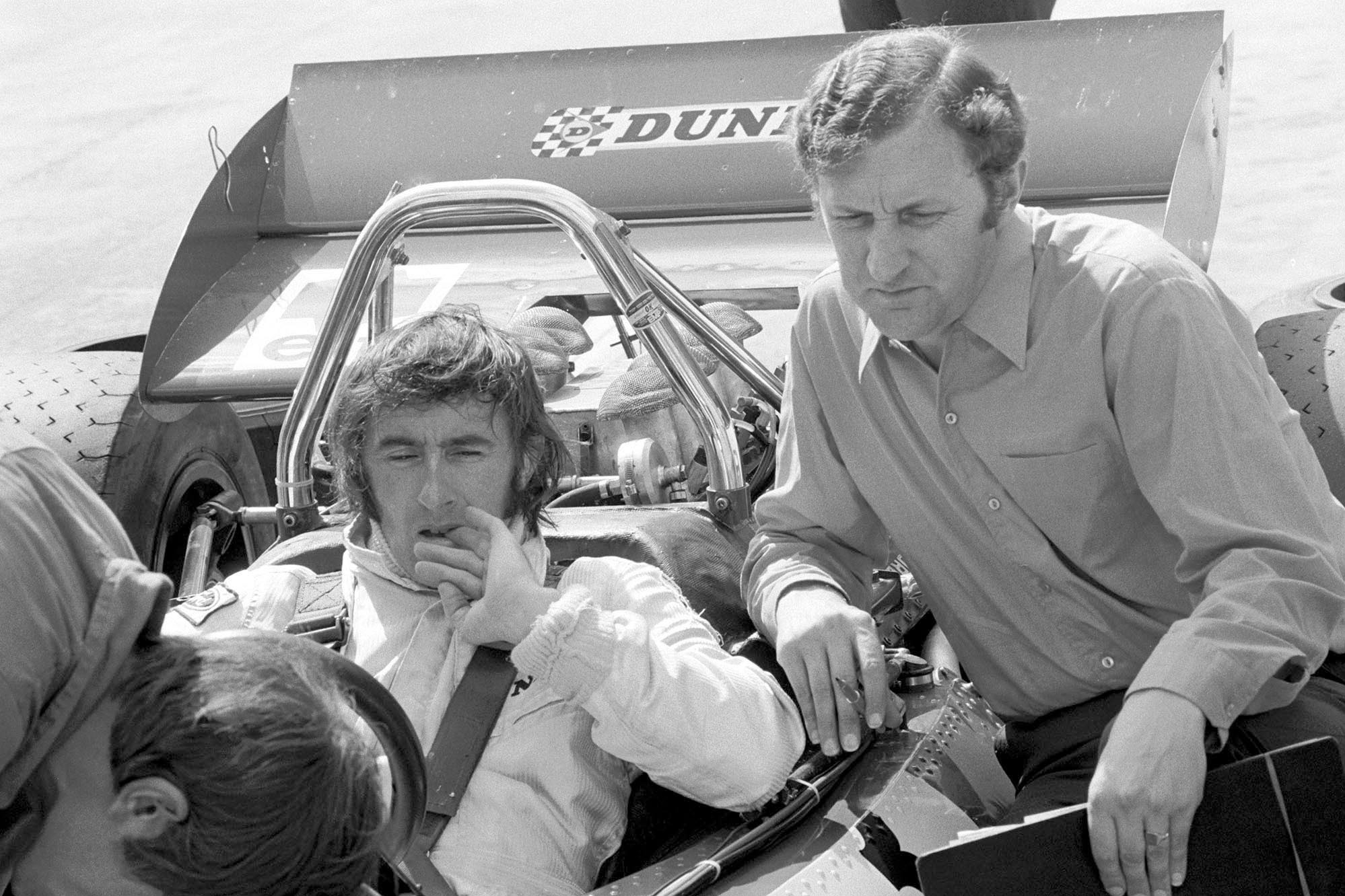 Jackie Stewart and Tyrrell designer Derek Gardner