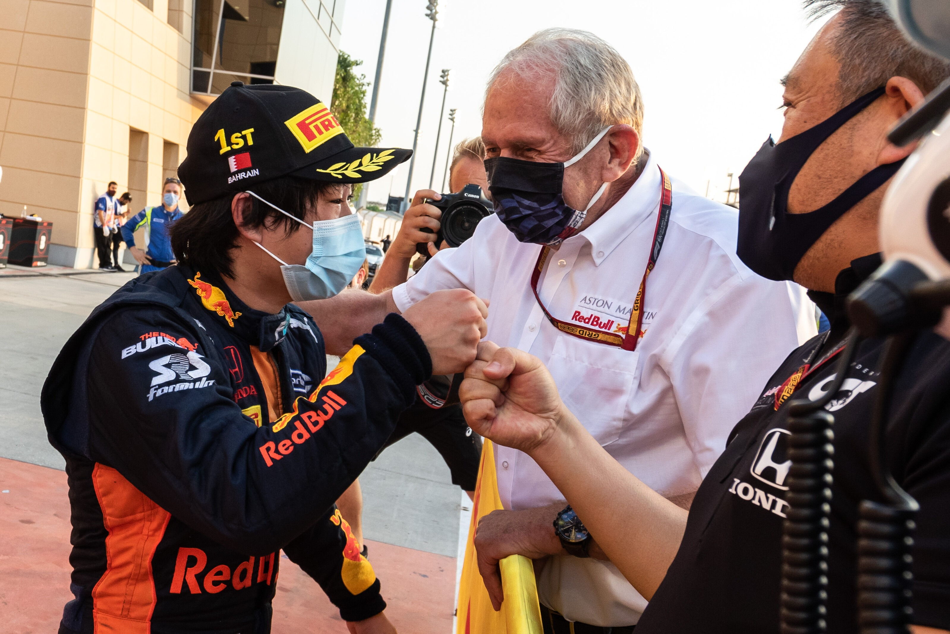 Yuki Tsunoda, Helmut Marko 2020 F2 Sakhir