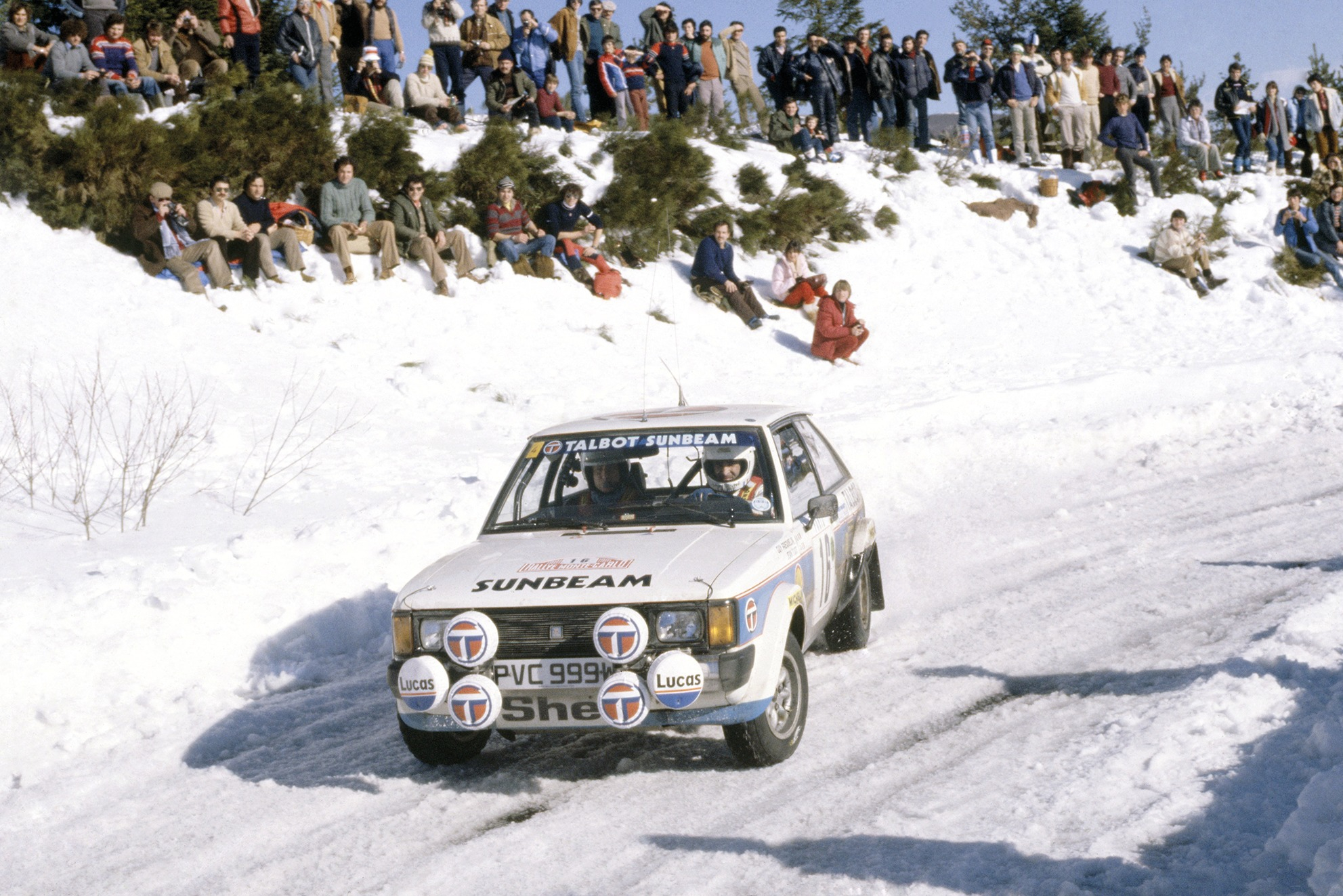 Jean Todt and Guy Frequelin, 1981 Monte Carlo Rally.
