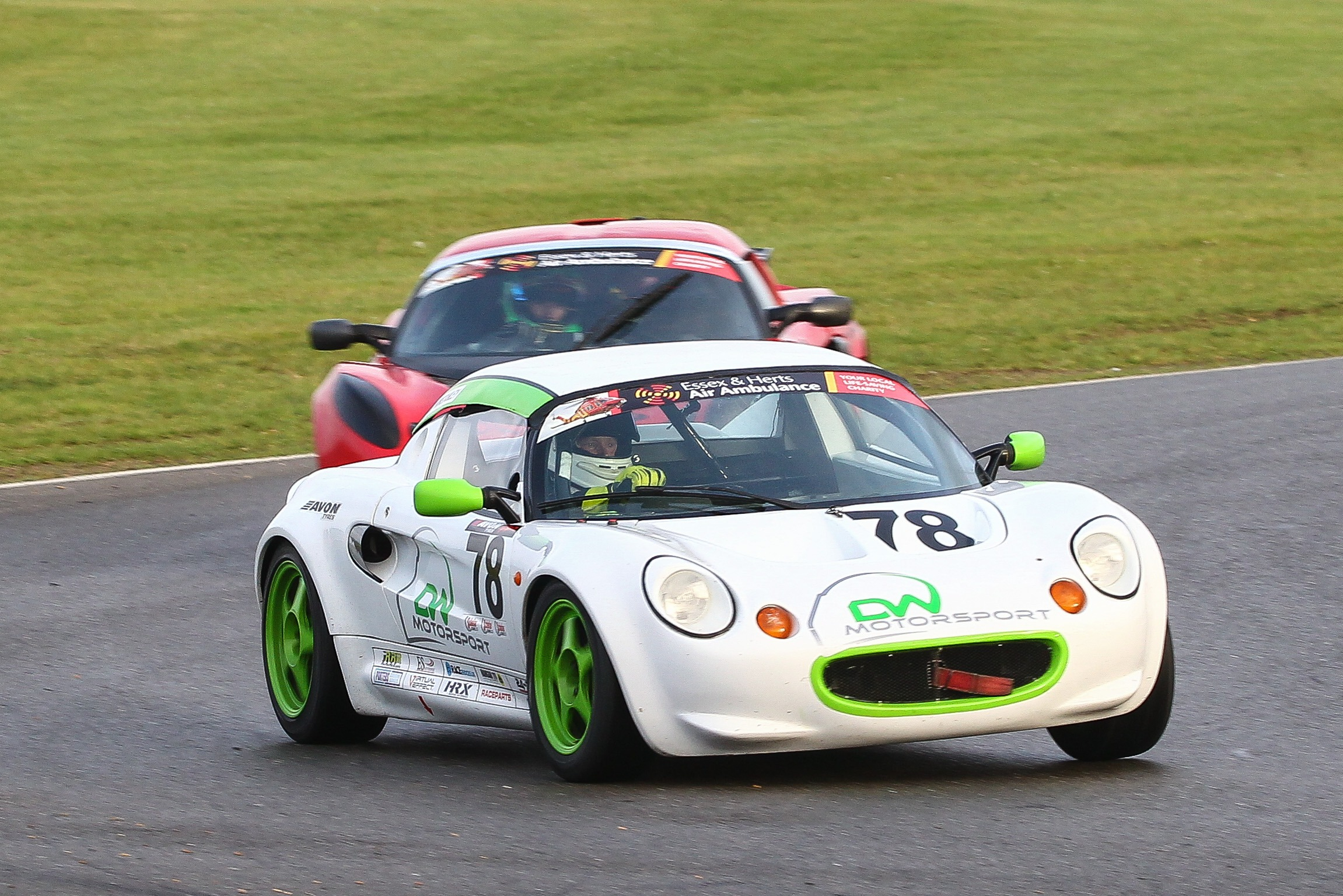Winstanley races a Lotus Elise