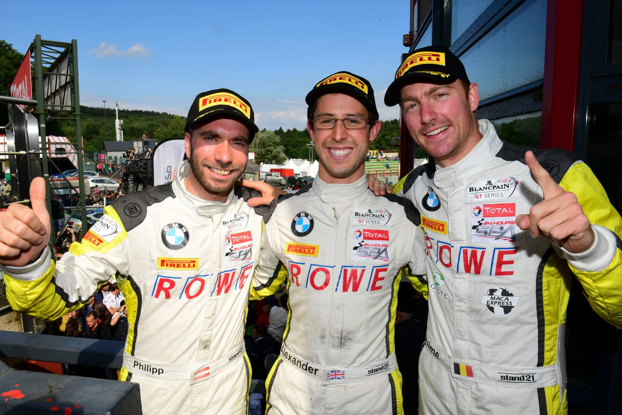 Eng, Sims, Martin celebrate 2016 Spa 24 Hours victory