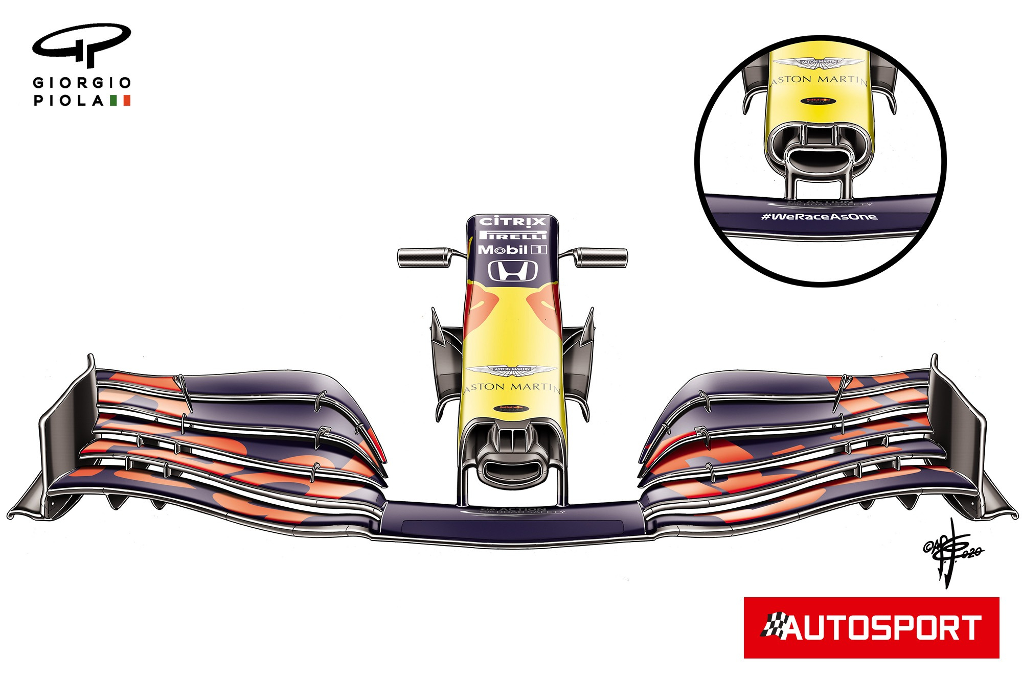 Red Bull RB16 nose specifications