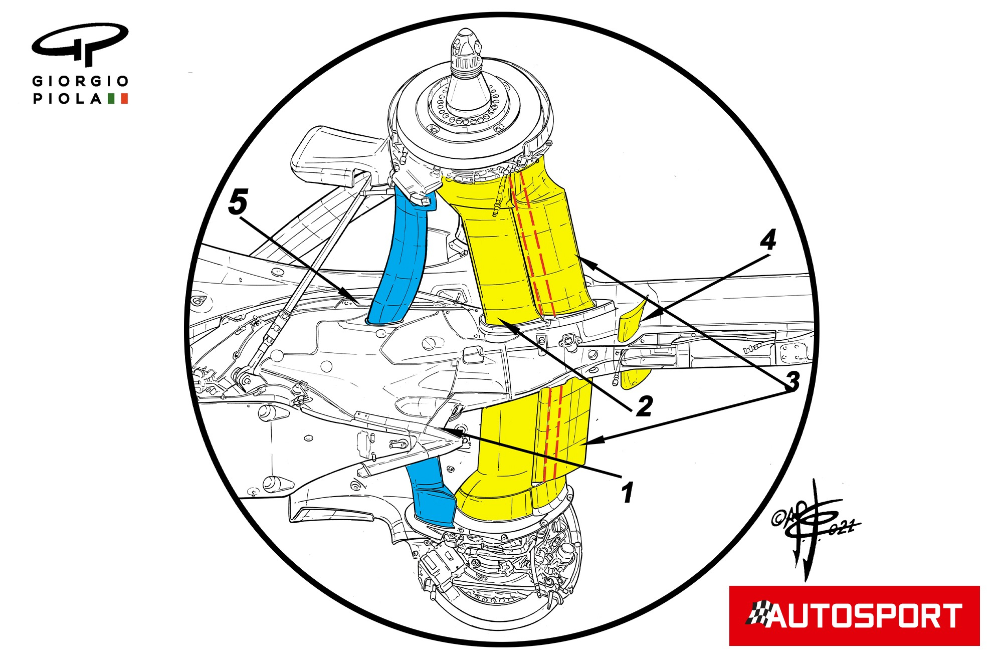 Red Bull RB16B suspension