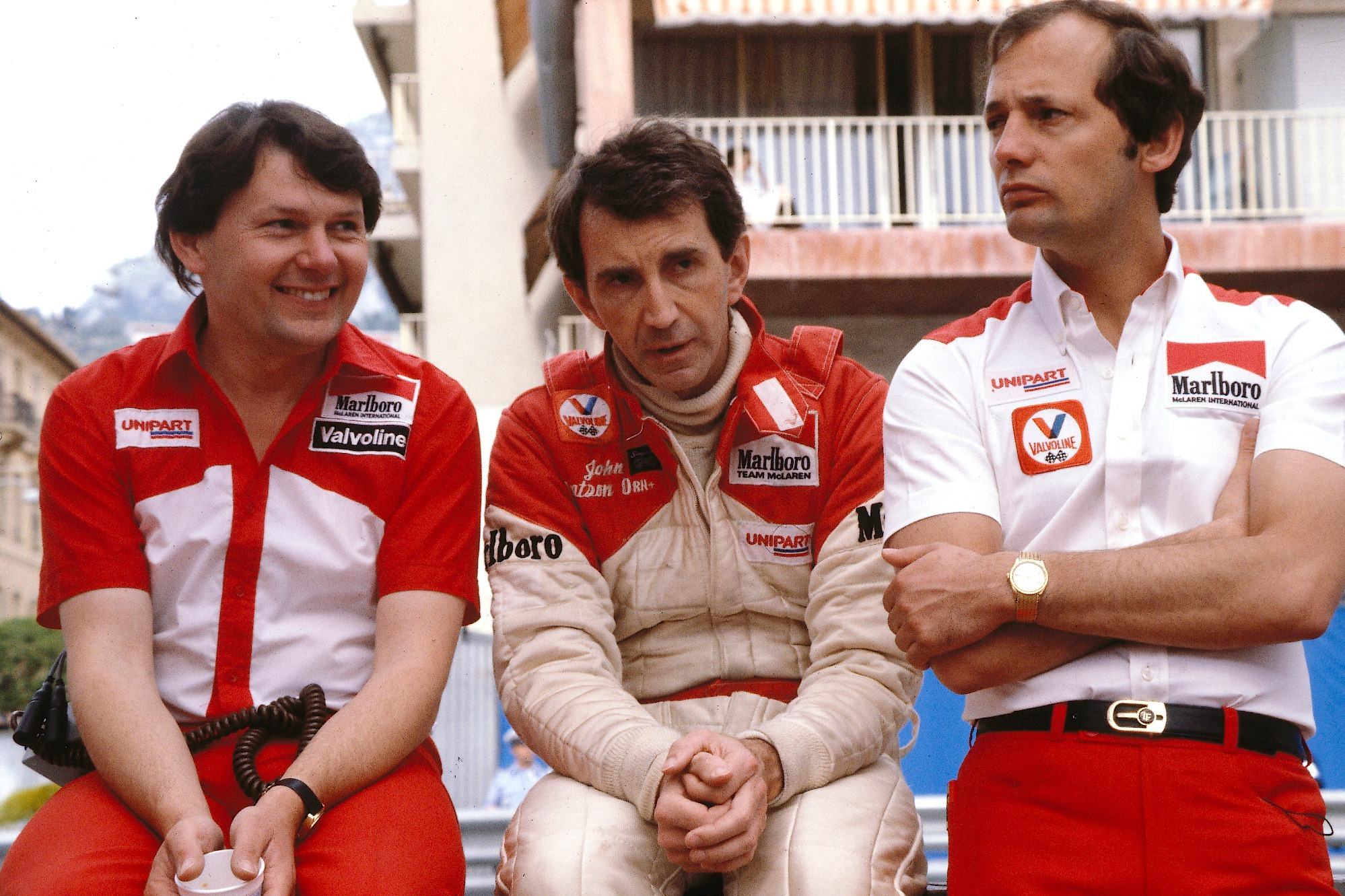 John Barnard, John Watson, Ron Dennis 1981 Monaco