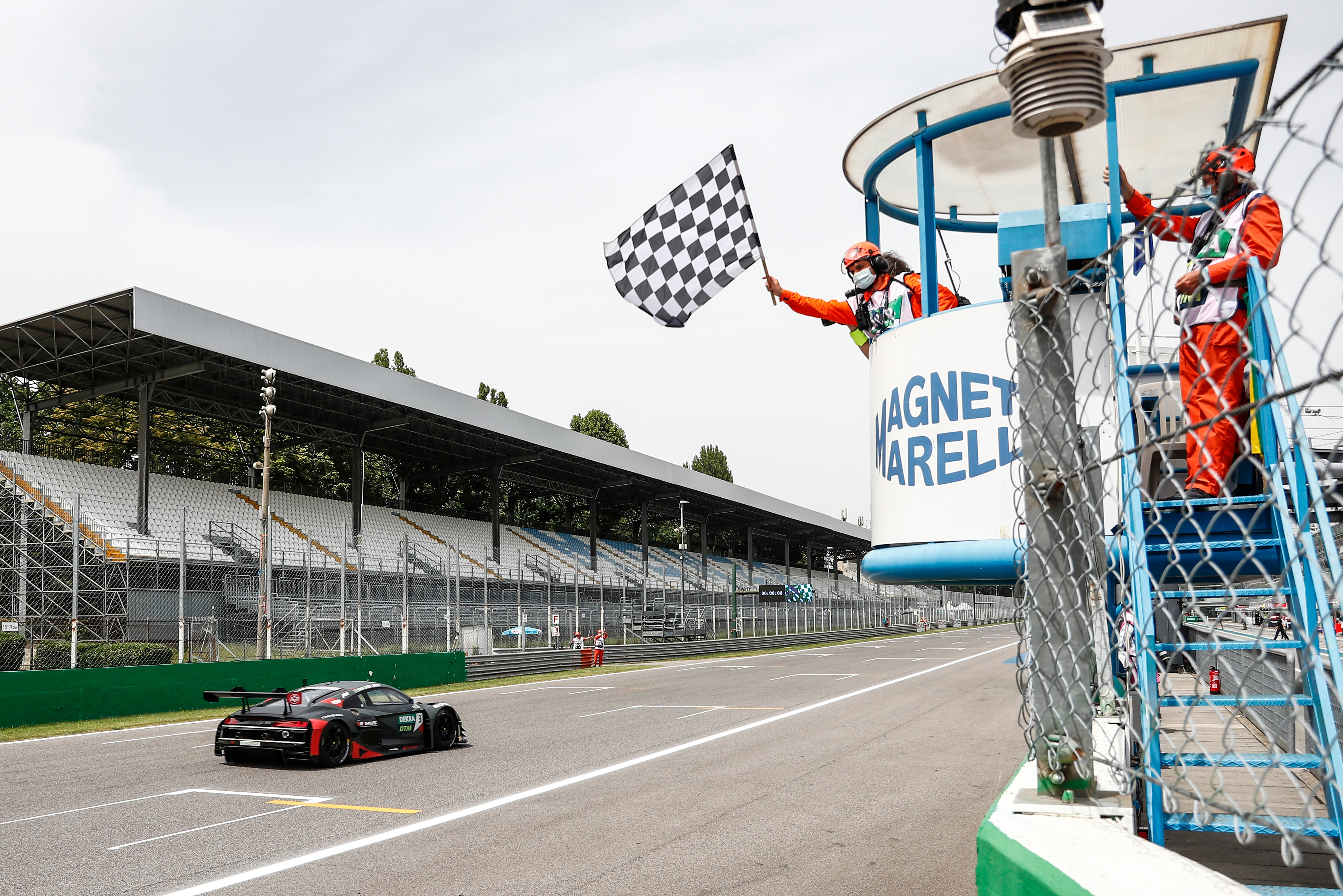 Kelvin van der Linde won race two at Monza from pole for Audi, having qualified only ninth for race one pre-BoP tweaks