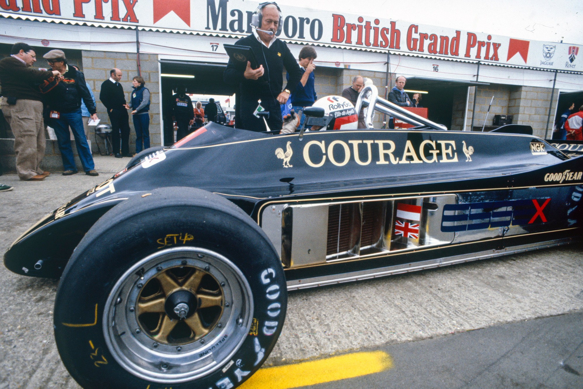 Colin Chapman presides over his most controversial creation - the banned Lotus 88