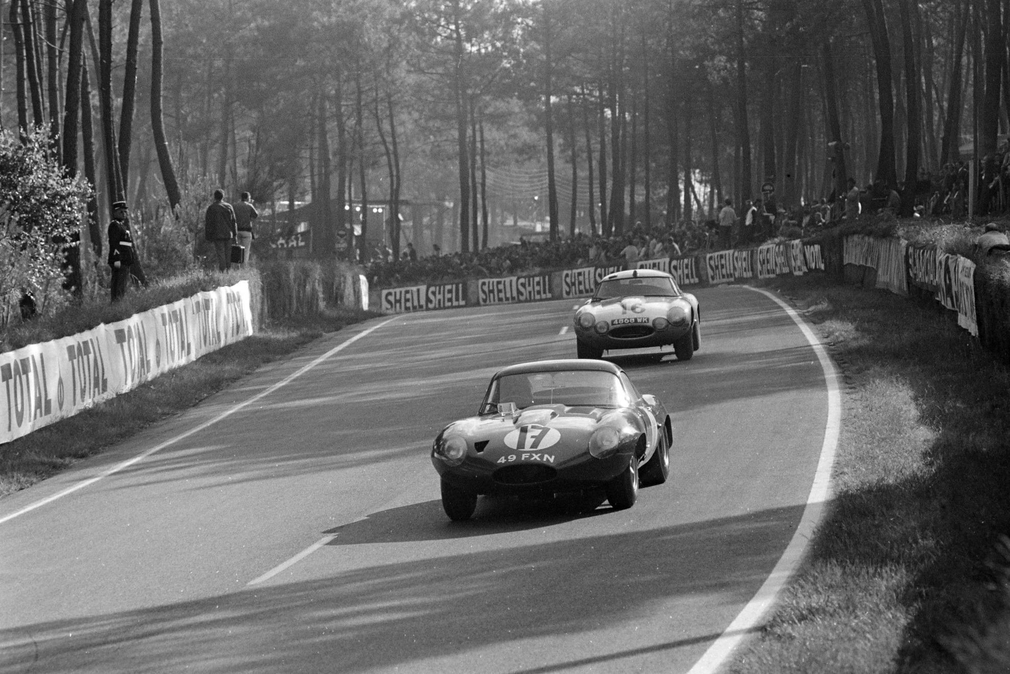 The Lightweights of Sargeant and Salmon run in formation at Le Mans in 1964, but neither would finish