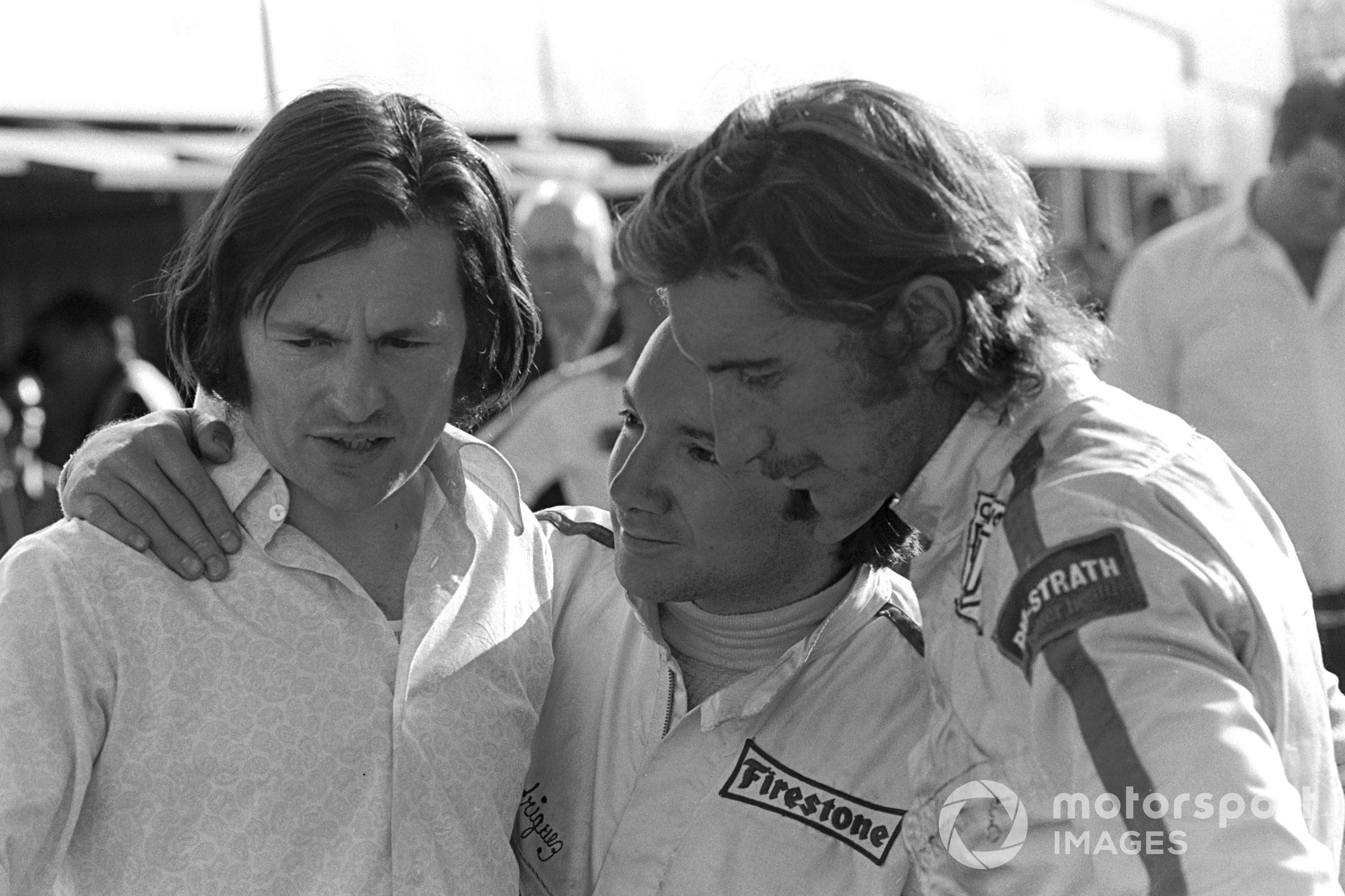 Tony Southgate (left) with Pedro Rodriguez (centre) and Jo Siffert