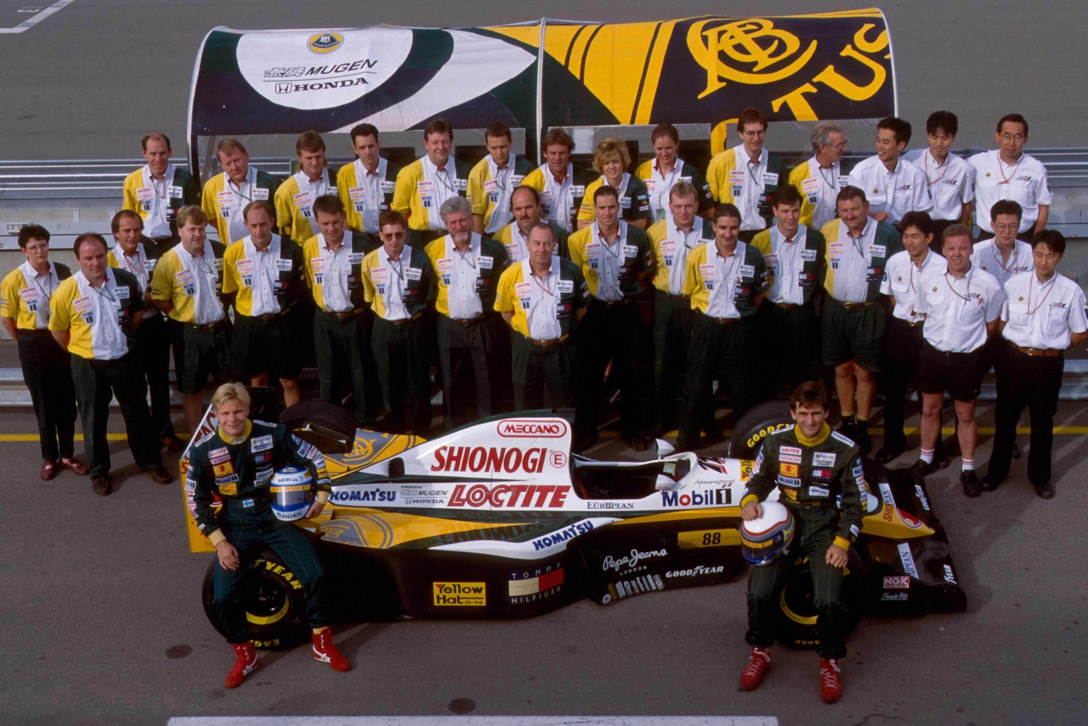 Team Lotus in its original guise bowed out at the end of a troubled 1994 season with Mugen engines that didn't match expectations