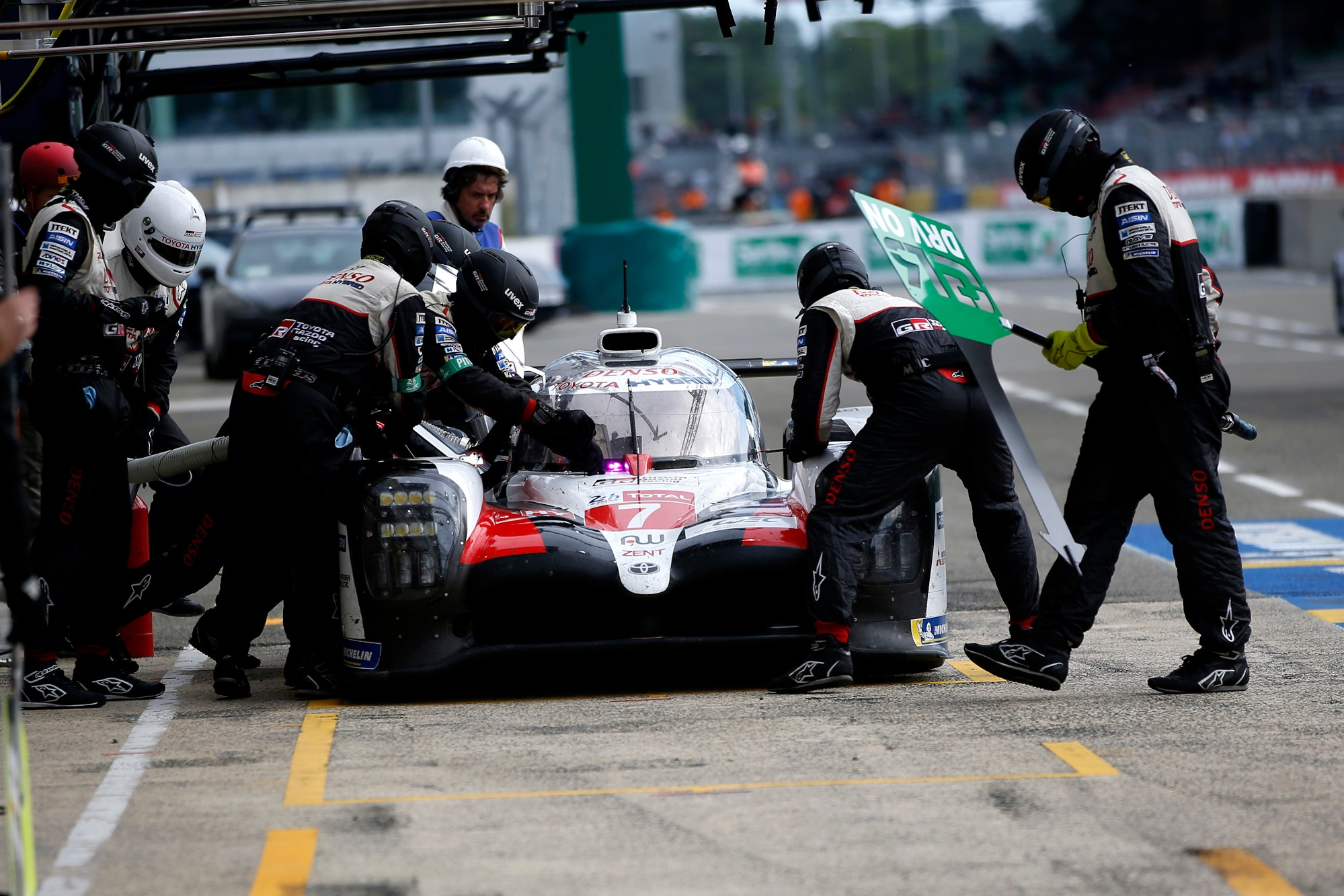Changing the wrong tyre on #7 Toyota in 2019 meant Lopez had to do another slow lap with puncture and cost a certain win