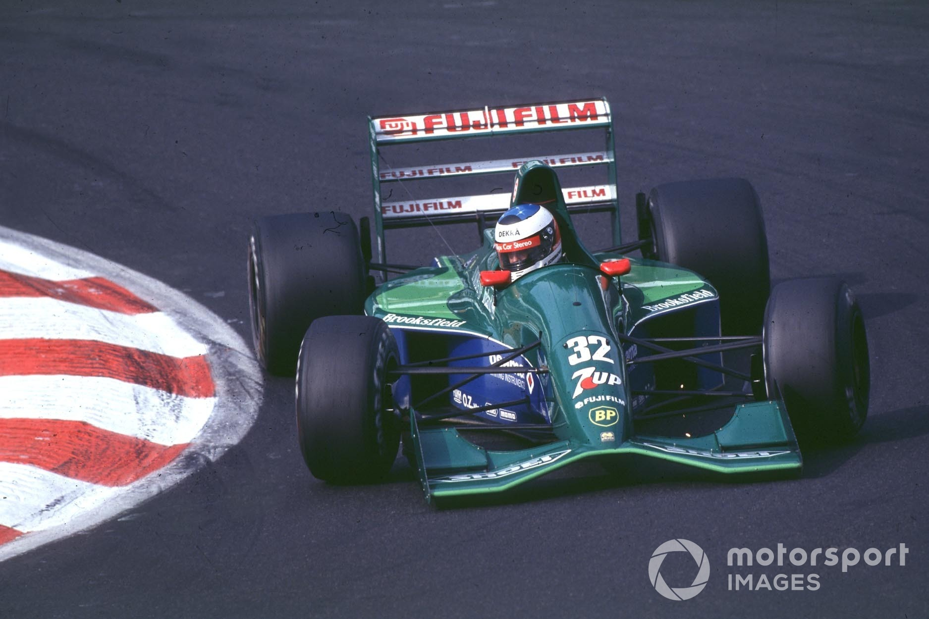 Michael Schumacher in the Jordan 191 at the 1991 Belgian GP