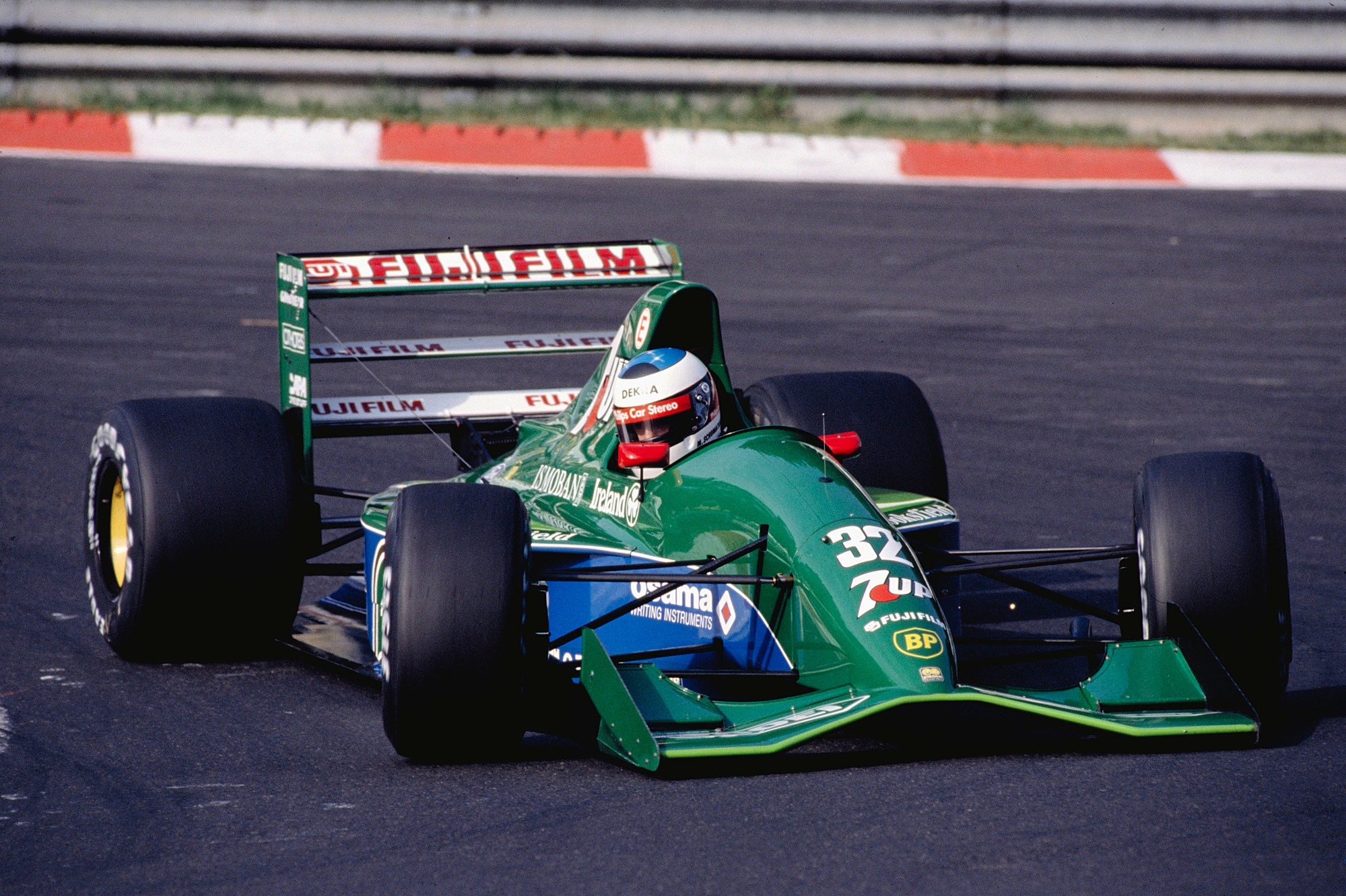 Schumacher shocked the establishment by qualifying seventh on his debut