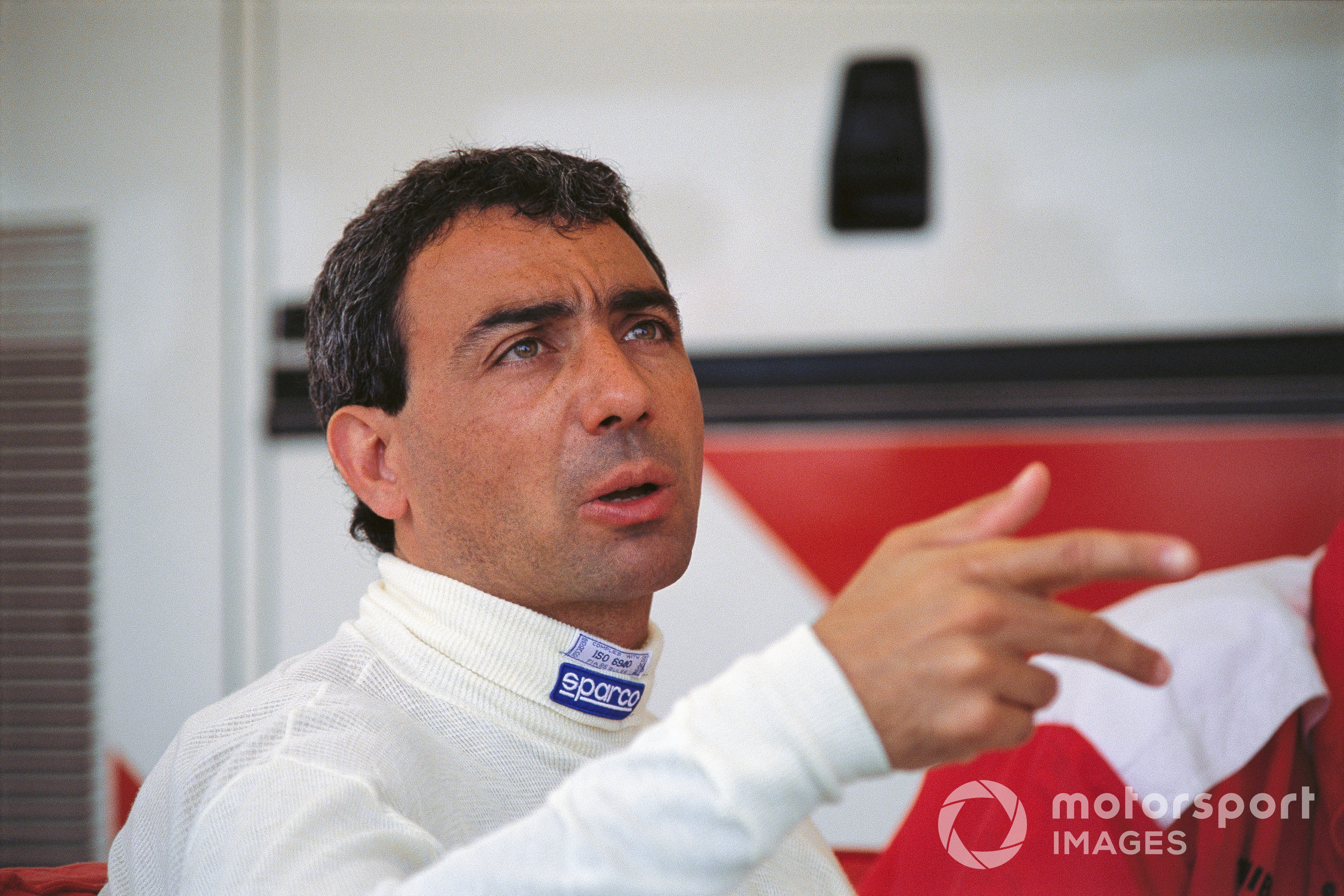 Michele Alboreto at the 1990 Brazilian GP