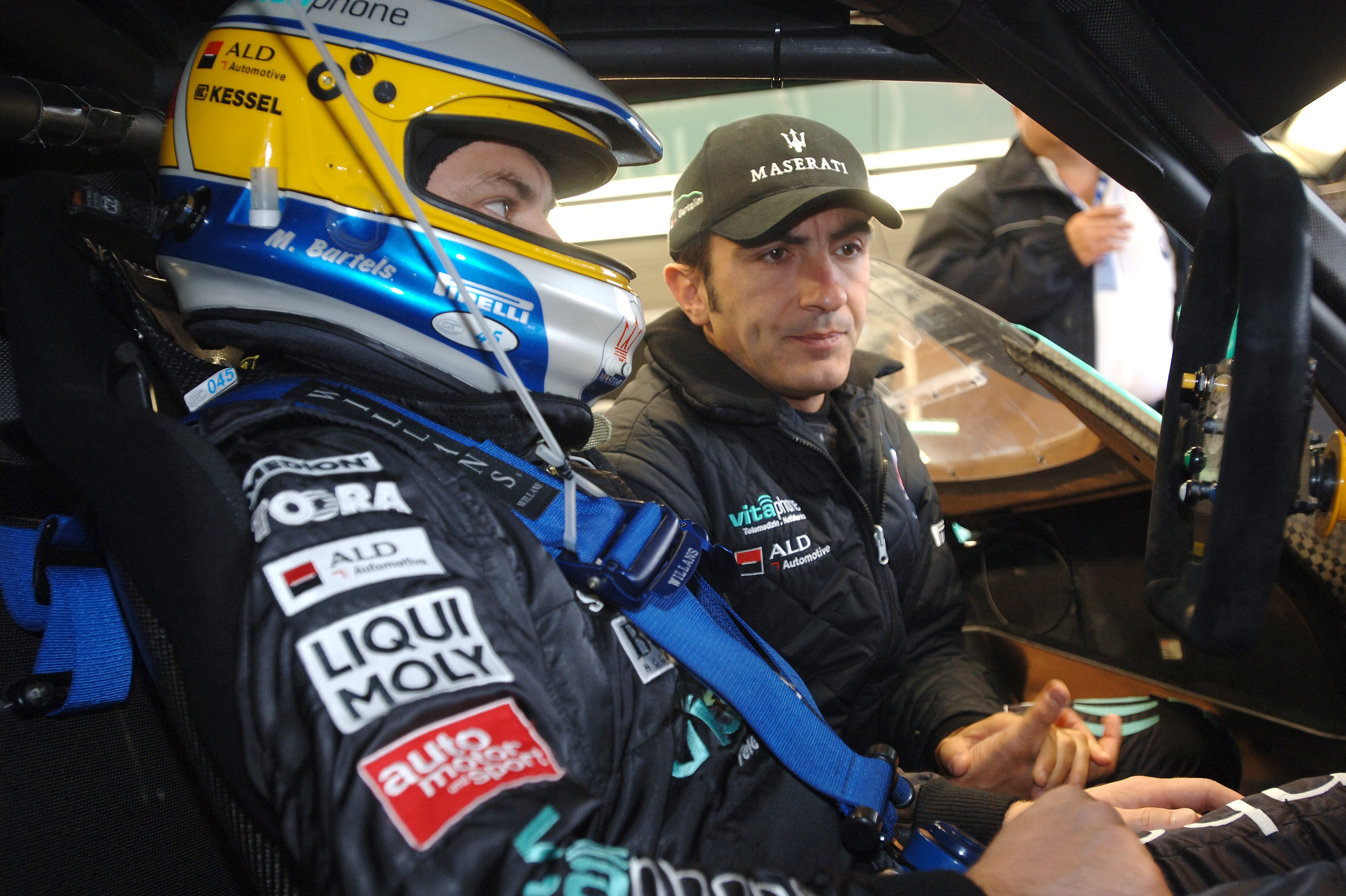 Bartels (in helmet) and Bertolini combined to win four titles in as many seasons together as team-mates in Ratel's FIA GT1 and spin-off GT1 world championship