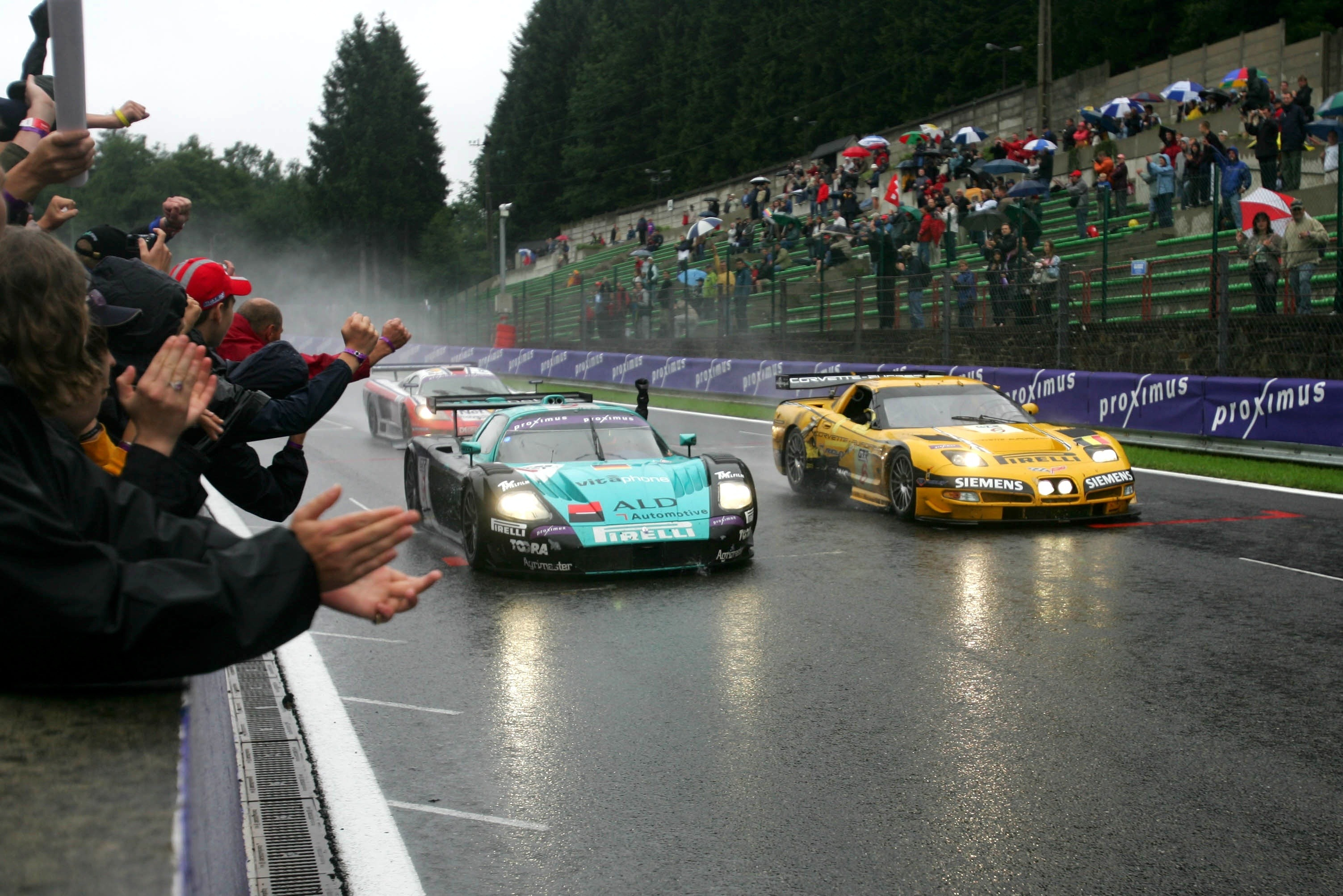Even without completing a 24-hour race simulation, the MC12 won on its Spa debut in 2005