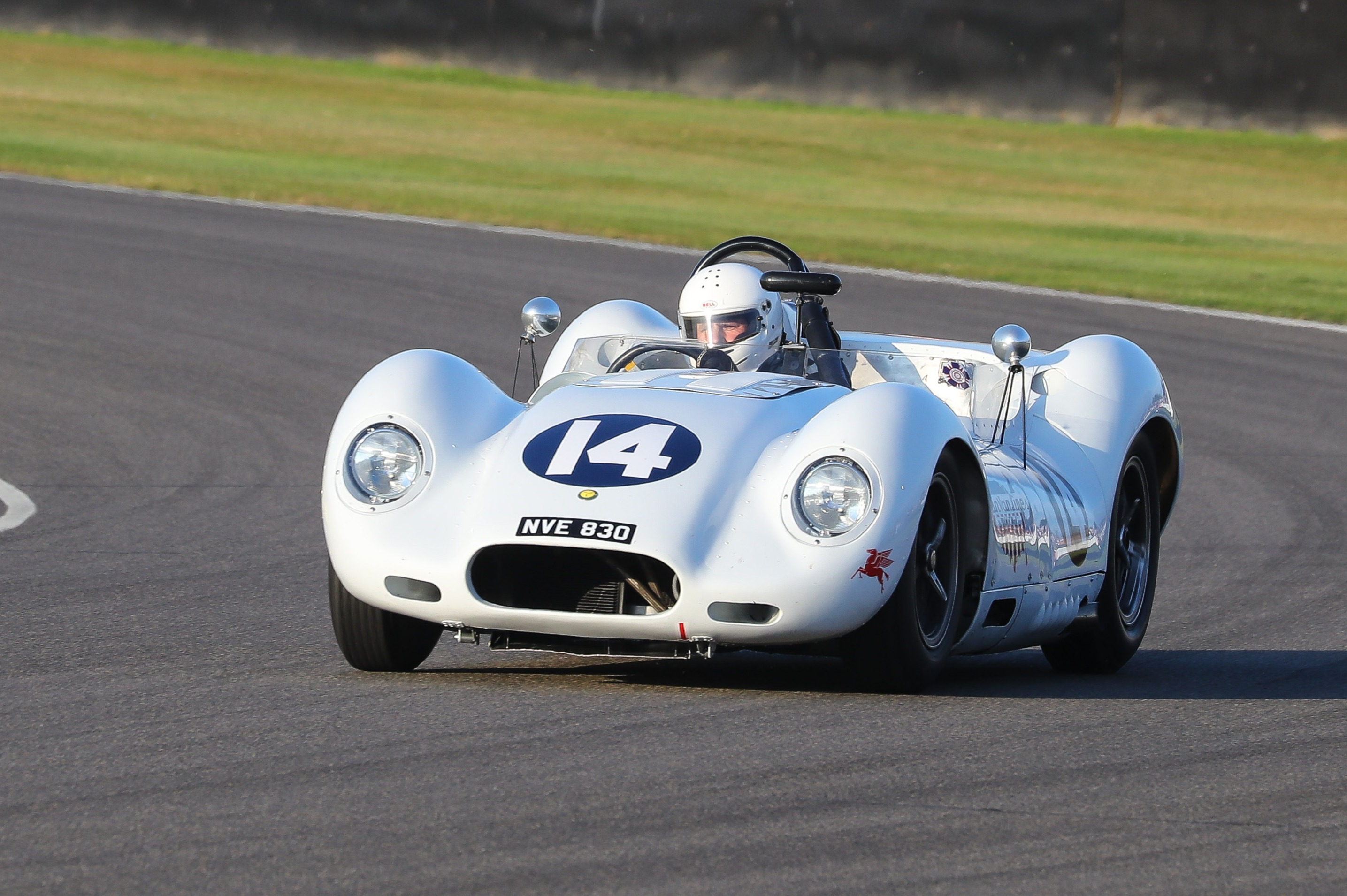 Owen competed at Goodwood Revival last month in newly-acquired Lister
