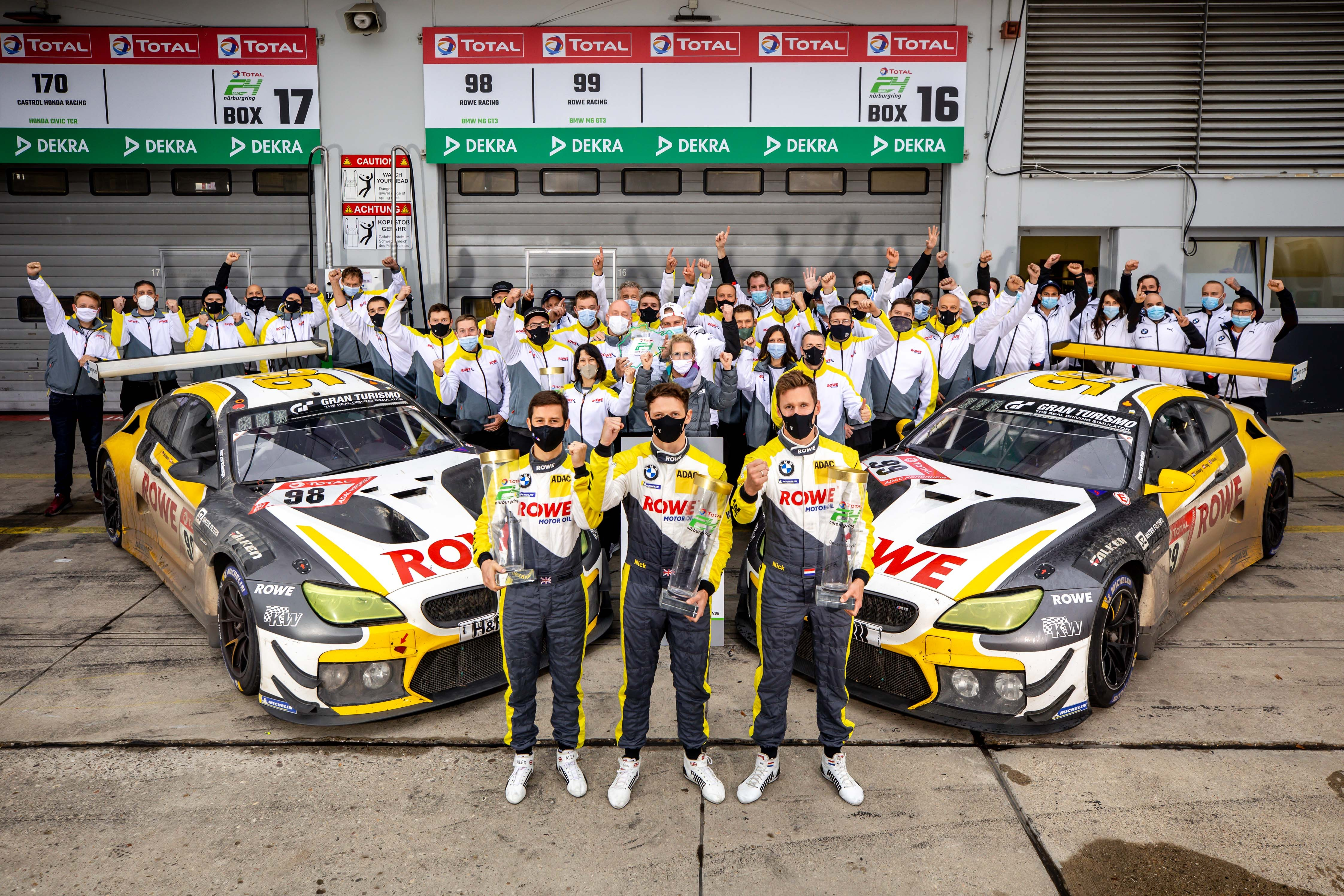 M6 has won most major accolades in endurance racing over its six-year run, including three 24 hour races - pictured here is Rowe's 2020 Nurburgring 24 success