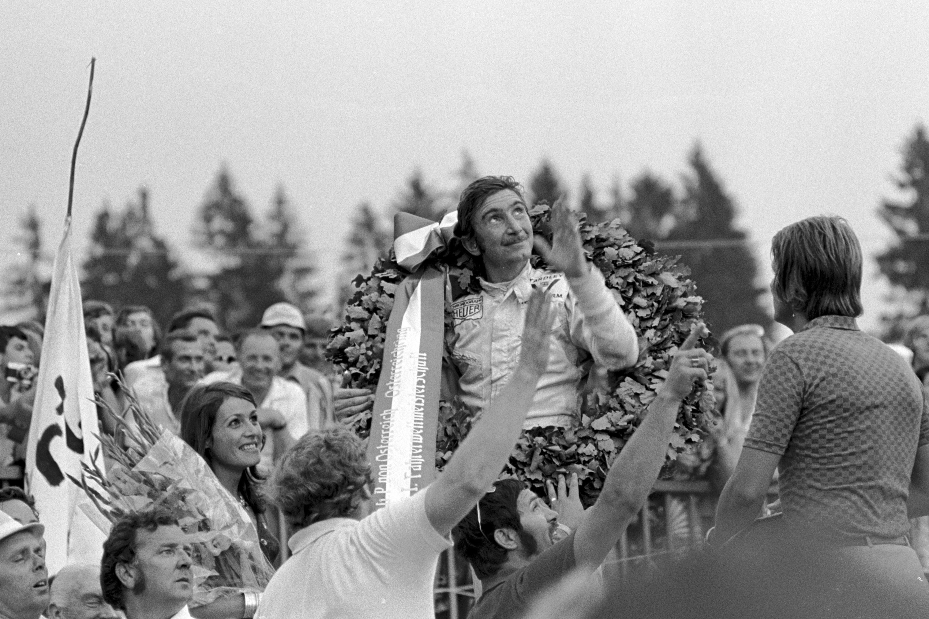 Siffert takes the plaudits of the crowd at the peak of his career - but his life was tragically cut short soon afterwards