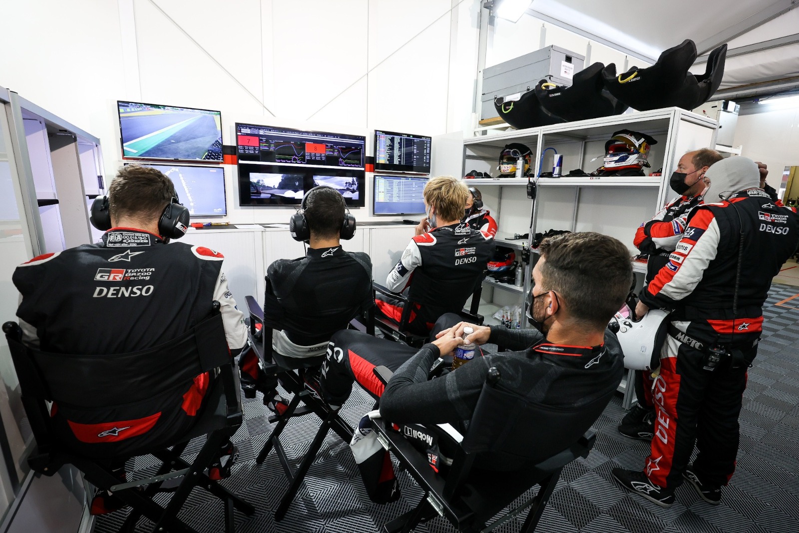While awaiting their turn, drivers practiced the dd7.3 activation