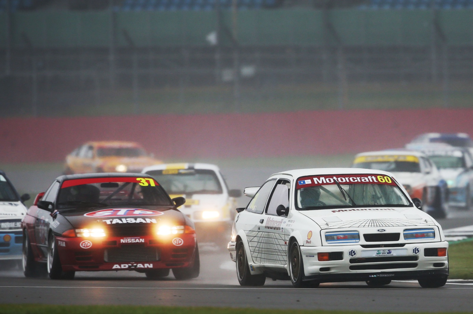 Ford Sierra RS500 leads Nissan Skyline