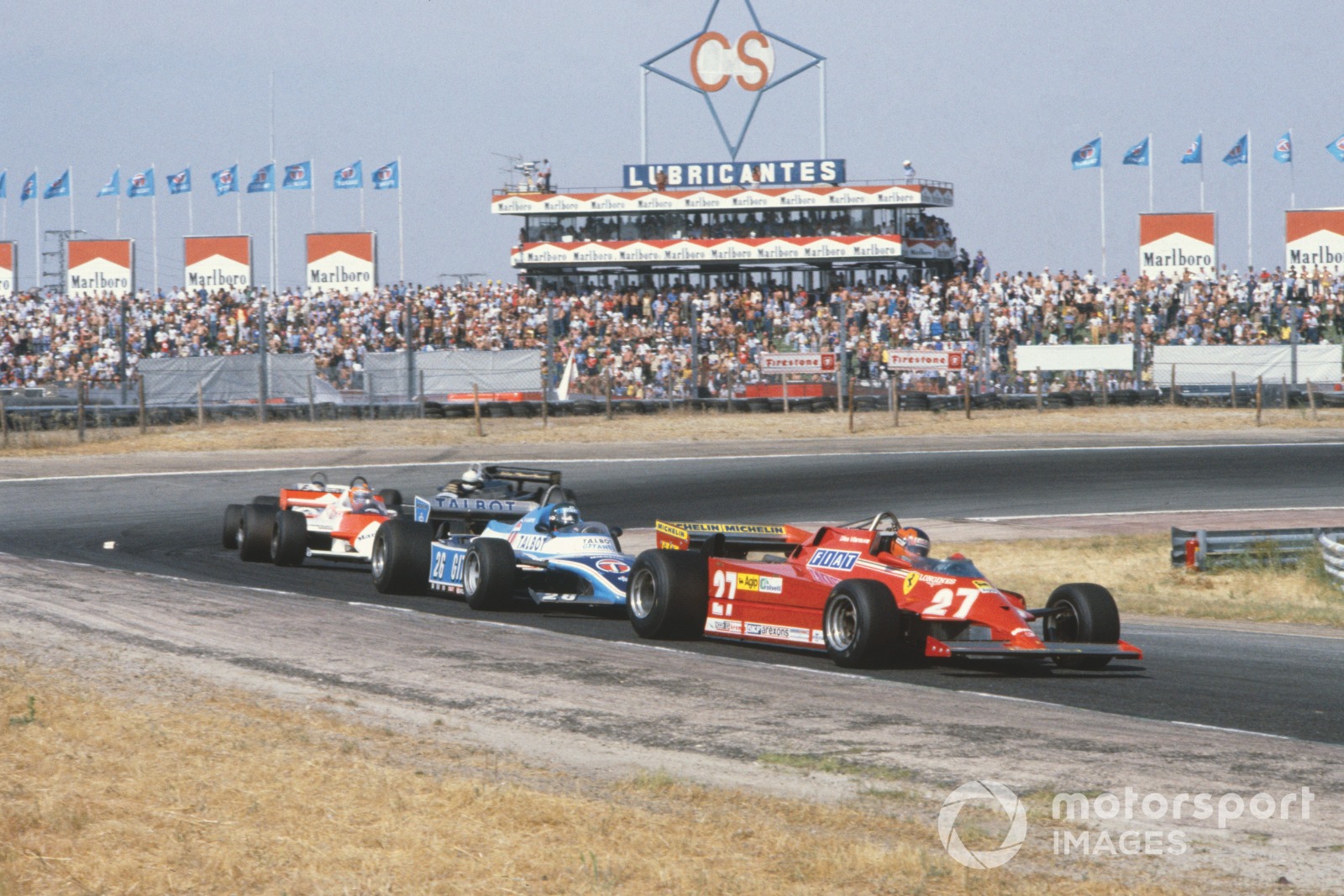 Villeneuve put in arguably his greatest drive at Jarama in 1981, holding off much faster cars