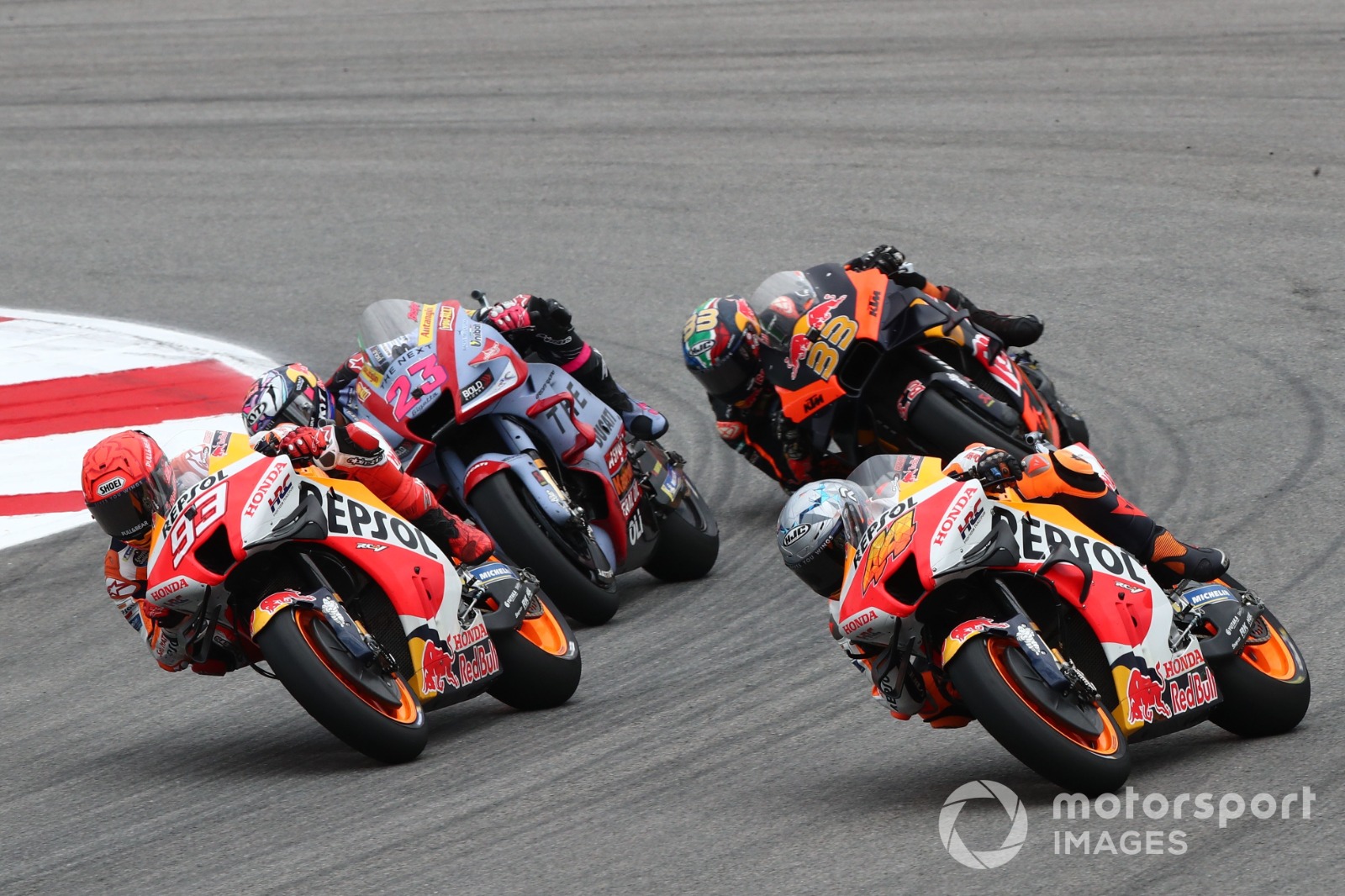 Pol Espargaro was the second highest Honda rider in the standings, 57 points behind Marquez despite doing seven more rounds