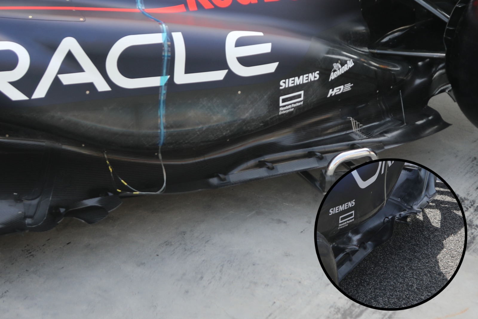Floor detail on the Red Bull RB19