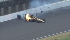 L'accident de James Hinchcliffe à Indianapolis